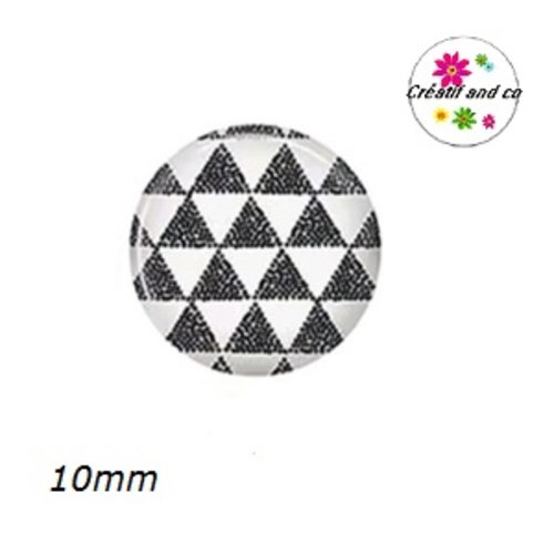 X2 cabochons à motif 10mm