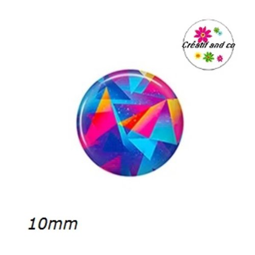 X2 cabochons à motif 10mm