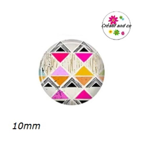 X2 cabochons à motif 10mm