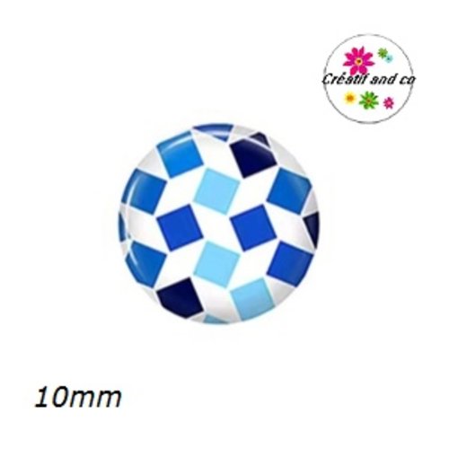 X2 cabochons à motif 10mm
