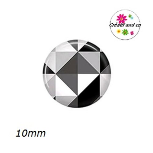 X2 cabochons à motif 10mm