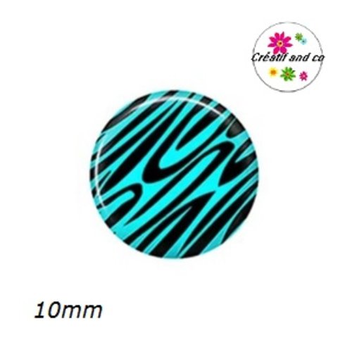 X2 cabochons à motif 10mm