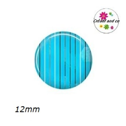 X2 cabochons rayés 12mm