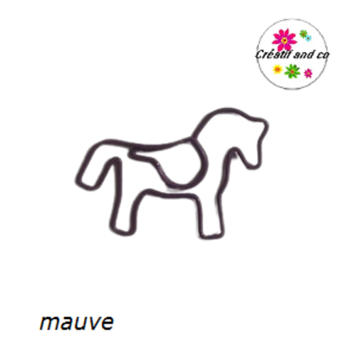 Trombone cheval mauve