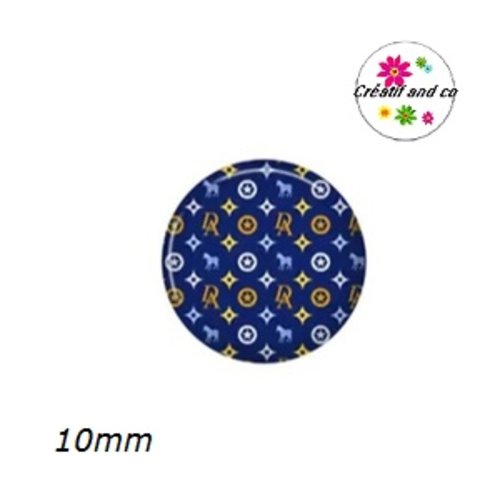 X2 cabochons à motif 10mm