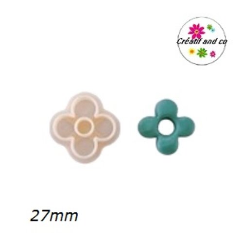 Emporte pièce fleur 4 pétales 27mm
