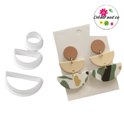 Lot de 3 emporte pièces géométriques 20mm