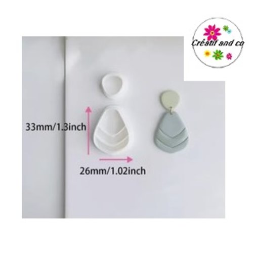 Lot de 2 emporte pièces pour boucle d'oreille 33mm