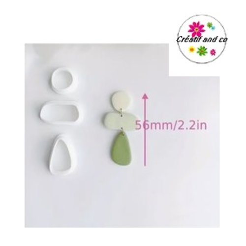 Lot de 3 emporte pièces géométriques 15/25/25mm