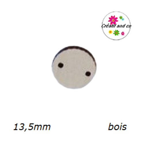 Connecteur cercle bois brut 13,5mm