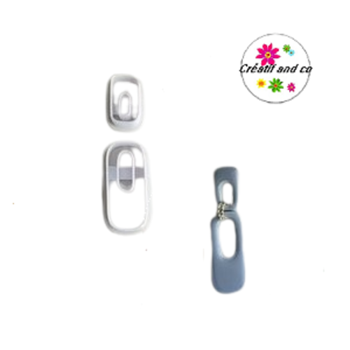 Lot de 2 emporte pièces pour boucle d'oreille 44mm