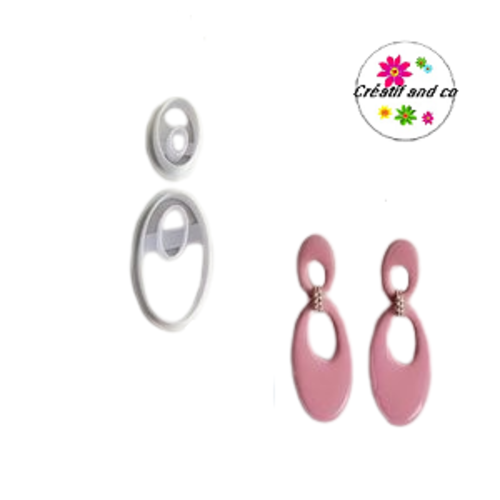Lot de 2 emporte pièces pour boucle d'oreille 44mm