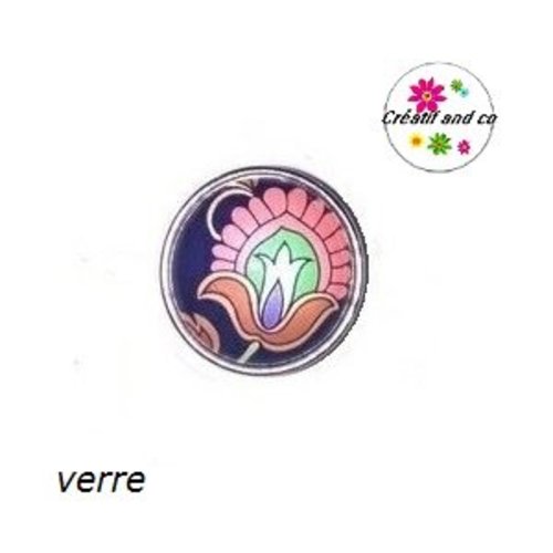 Bouton pression fleuri