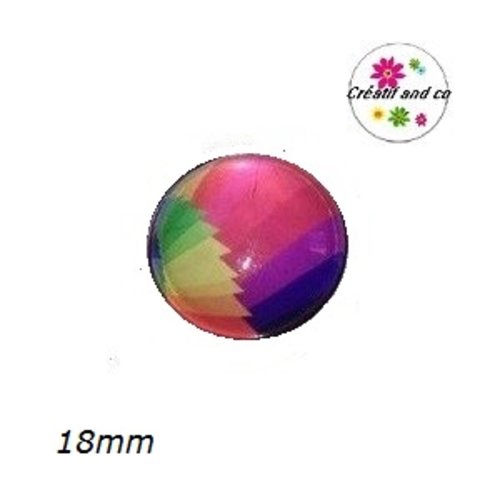 Cabochon coloré 18mm