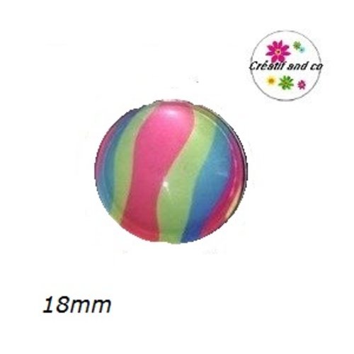 Cabochon coloré 18mm
