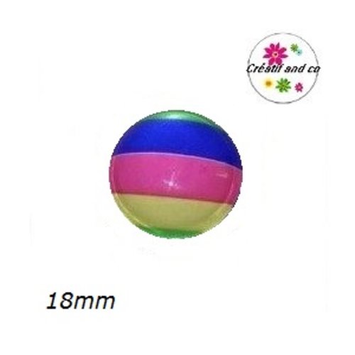 Cabochon coloré 18mm