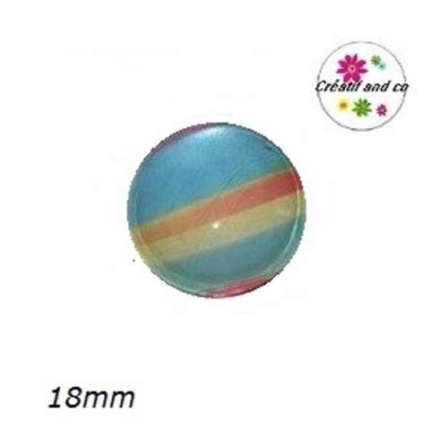 Cabochon coloré 18mm