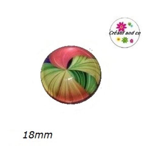 Cabochon coloré 18mm