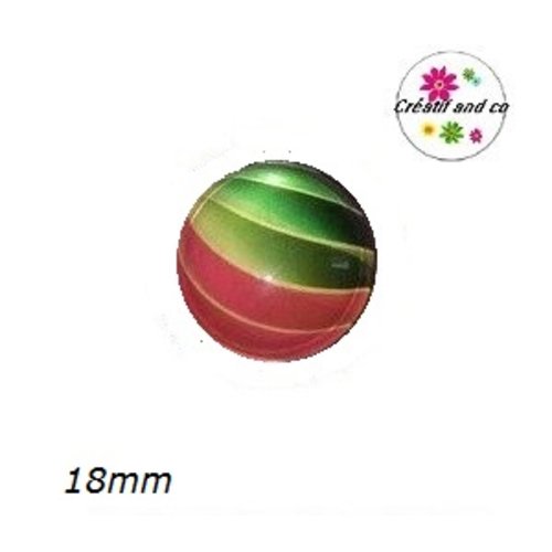 Cabochon coloré 18mm
