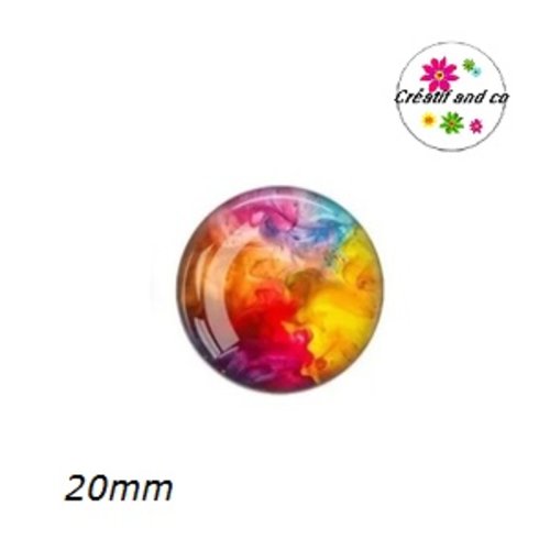 Cabochon coloré  20mm