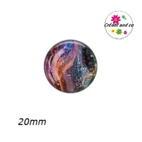 Cabochon coloré  20mm