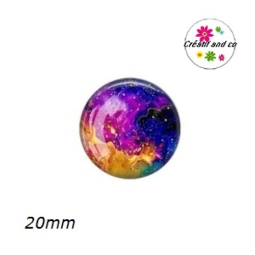 Cabochon coloré  20mm