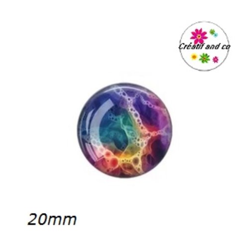 Cabochon coloré  20mm