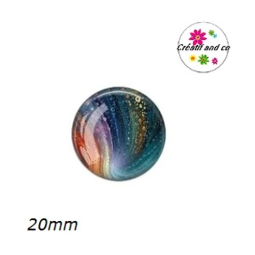 Cabochon coloré  20mm