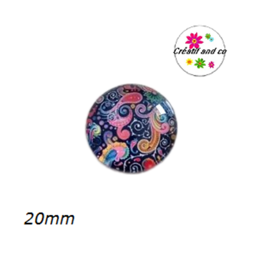 Cabochon à motif  20mm