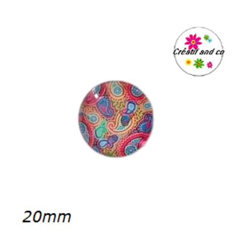 Cabochon à motif  20mm