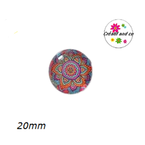 Cabochon à motif  20mm
