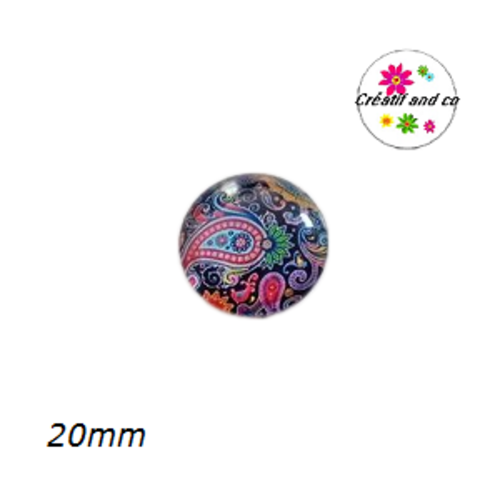 Cabochon à motif  20mm