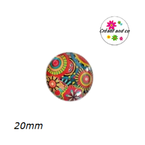 Cabochon à motif  20mm