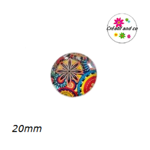 Cabochon à motif  20mm