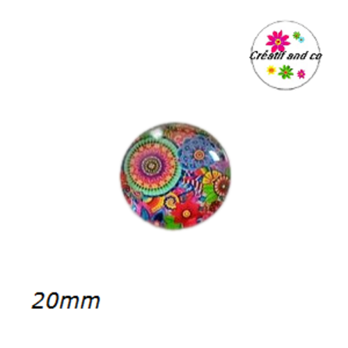 Cabochon à motif  20mm