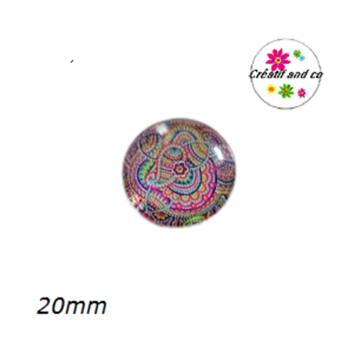 Cabochon à motif  20mm
