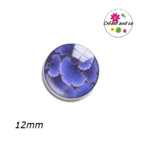 X2 cabochons feuilles de ginkgo 12mm