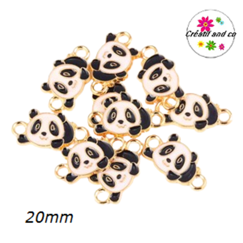 Connecteur panda émail 20mm