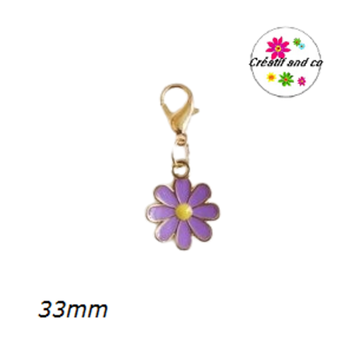 Charm's marguerite parme émail 33mm