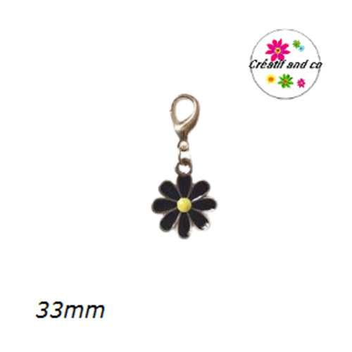 Charm's marguerite noire émail 33mm