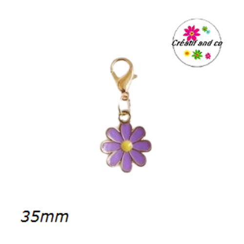 Charm's marguerite mauve émail 35mm