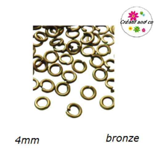 X50 anneaux de jonction bronze 4mm