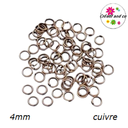 X50 anneaux de jonction bronze 4mm
