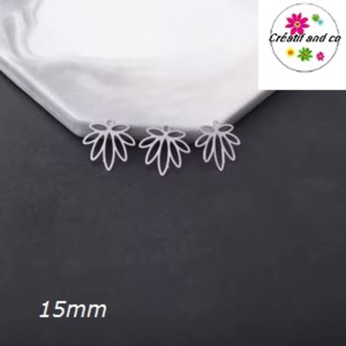 Breloque estampe évidée argent 15mm