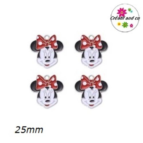 Breloque minnie émail 25mm