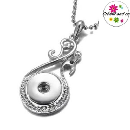 Collier strass pour bouton pression