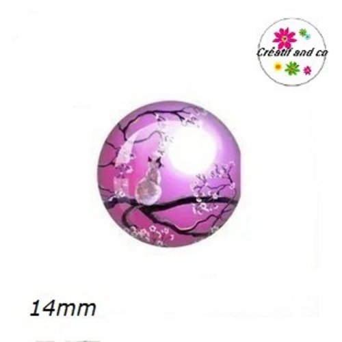 X2 cabochons chat 14mm