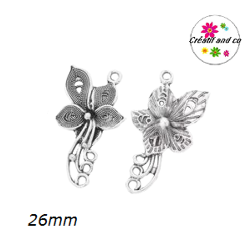 Breloque fleur style chinoise 27mm
