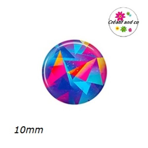 X2 cabochons à motif 10mm