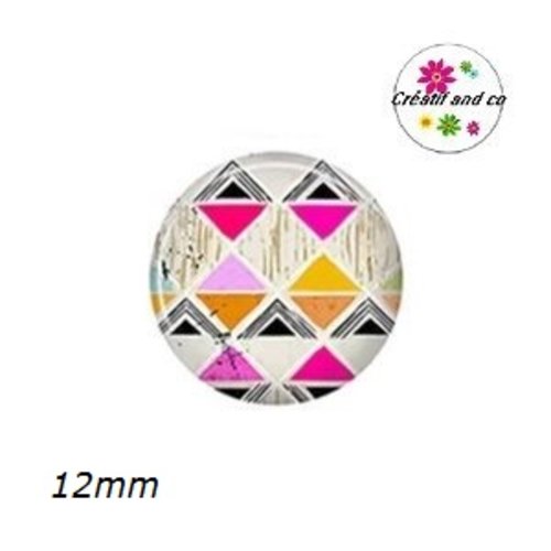 X2 cabochons à motif 12mm